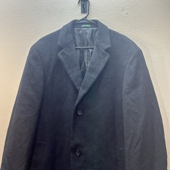 Lauren Ralph Lauren Wool Blend Overcoat 44R Jacket Trench Coat Gray Old Money - Picture 2 of 13